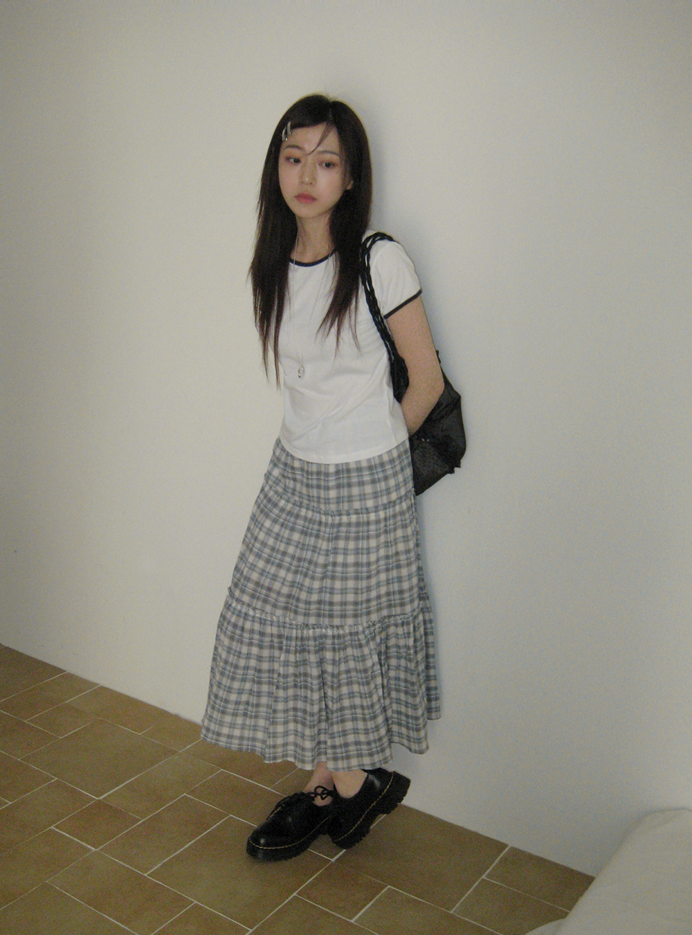 超希少✨Pâte à chou　45R　チェックフリル　ロングスカート 超希少✨Pâte à chou 45R チェックフリル ロングスカート 超希少✨Pâte