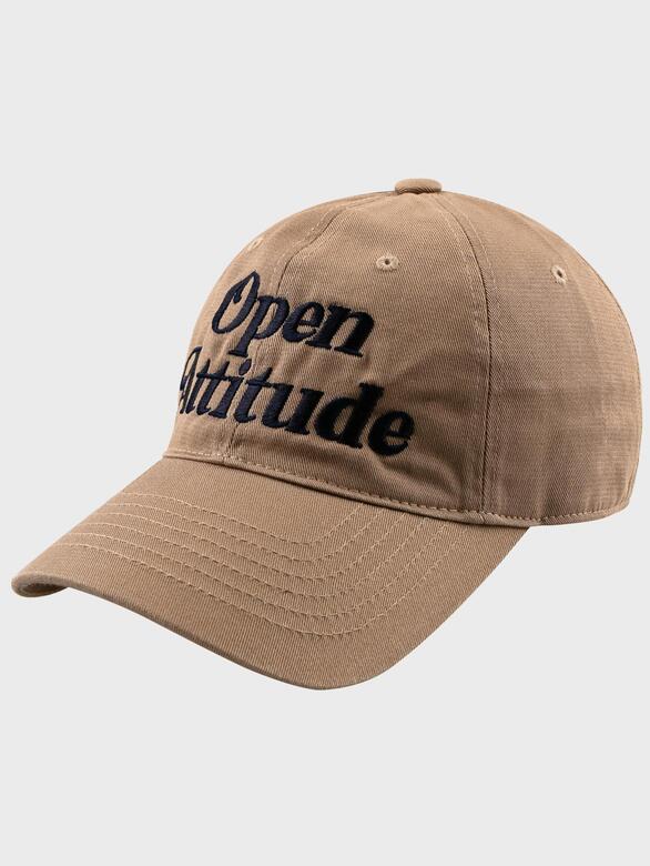 ATTITUDE LETTERING BALL CAP[DARK BEIGE]