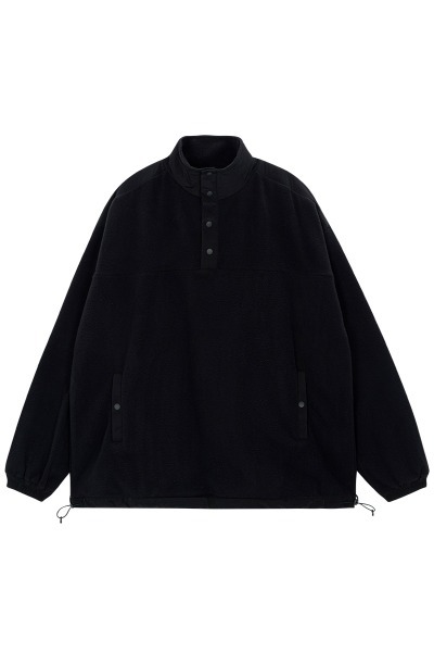 Fleece pullover jacket (black)