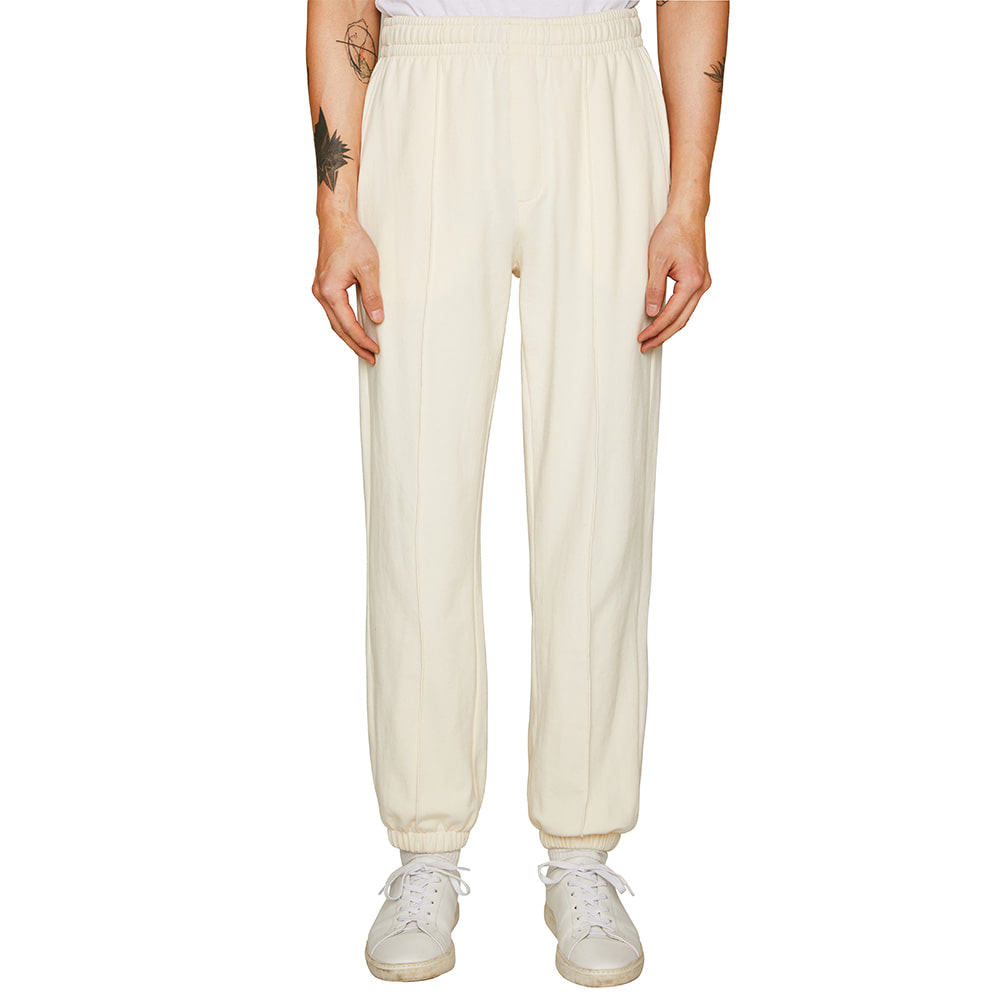daily_j995 FRONT LINE IVORY SWEAT PANTS