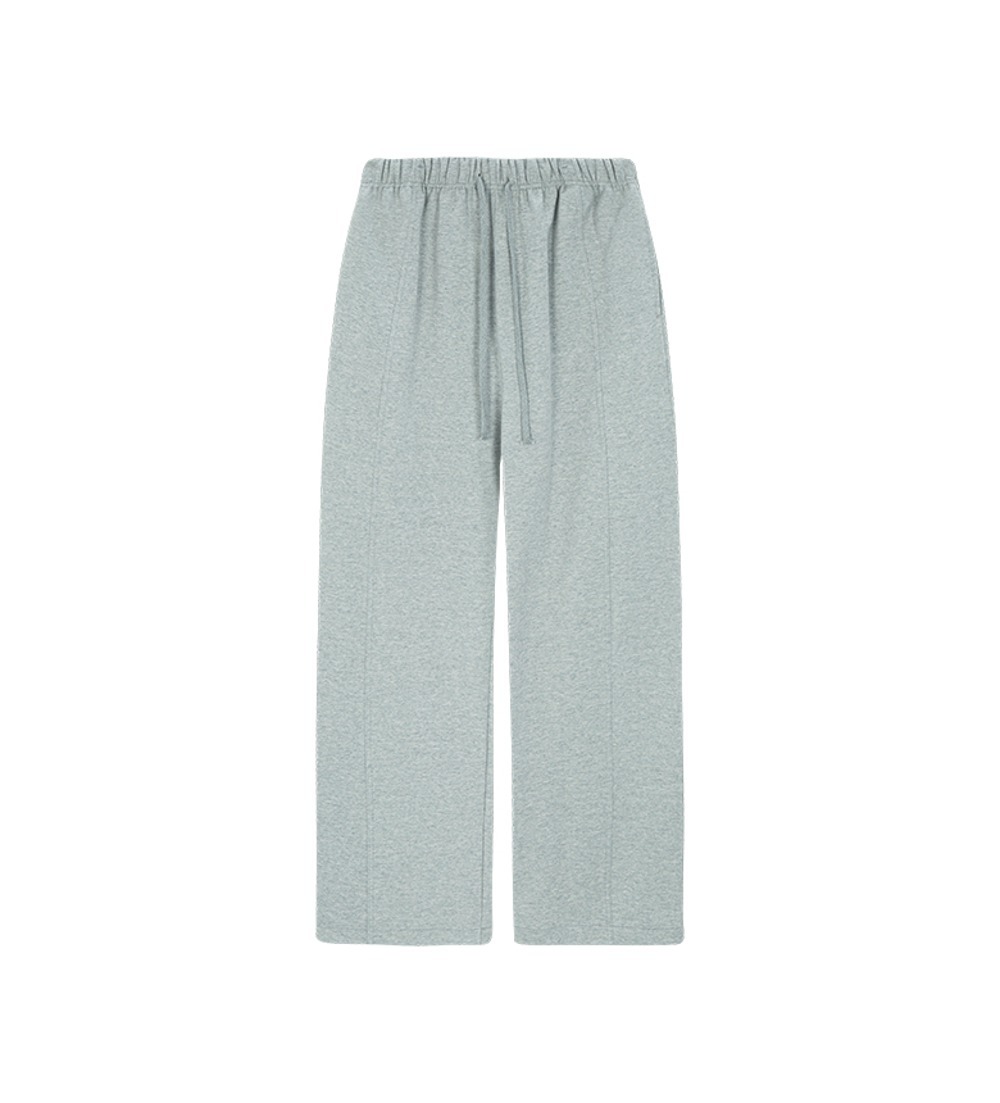 Utility curved sweat pants (gray)
