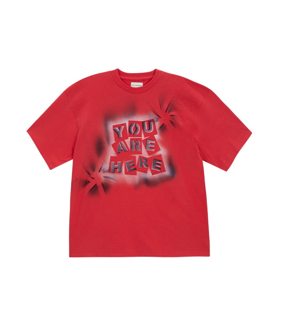hand painting here 1/2 tee (red)