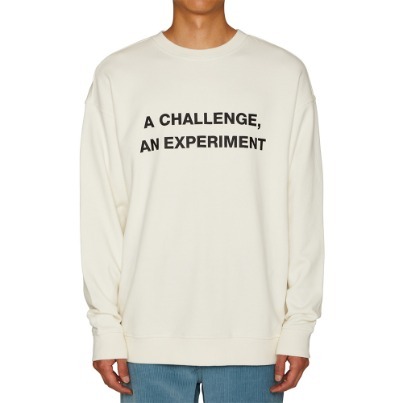 FRONT PRINTING OFF WHITE SWEAT SHIRT