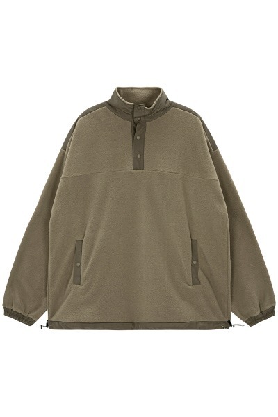 Fleece pullover jacket (beige)