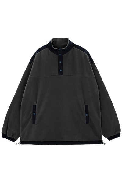 Fleece pullover jacket (dark gray)