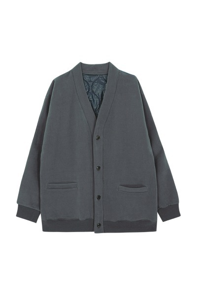 Liner cardigan (dark gray)