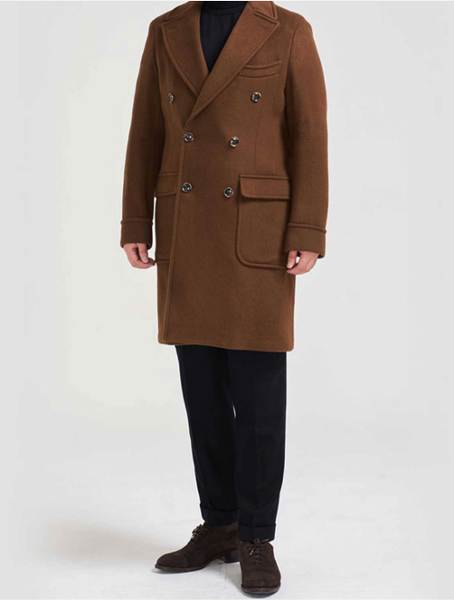 더블폴로코트 [BROWN]