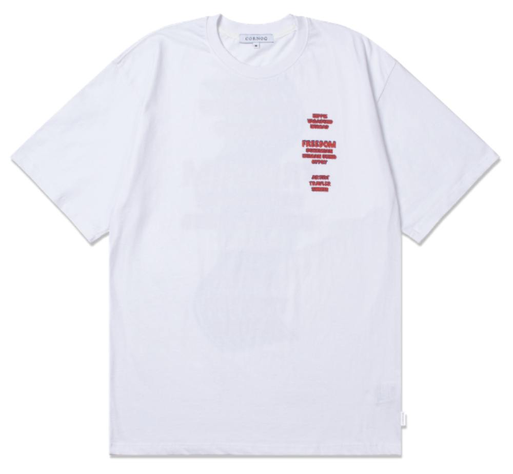 웨이브 반팔 티셔츠 (WHITE)