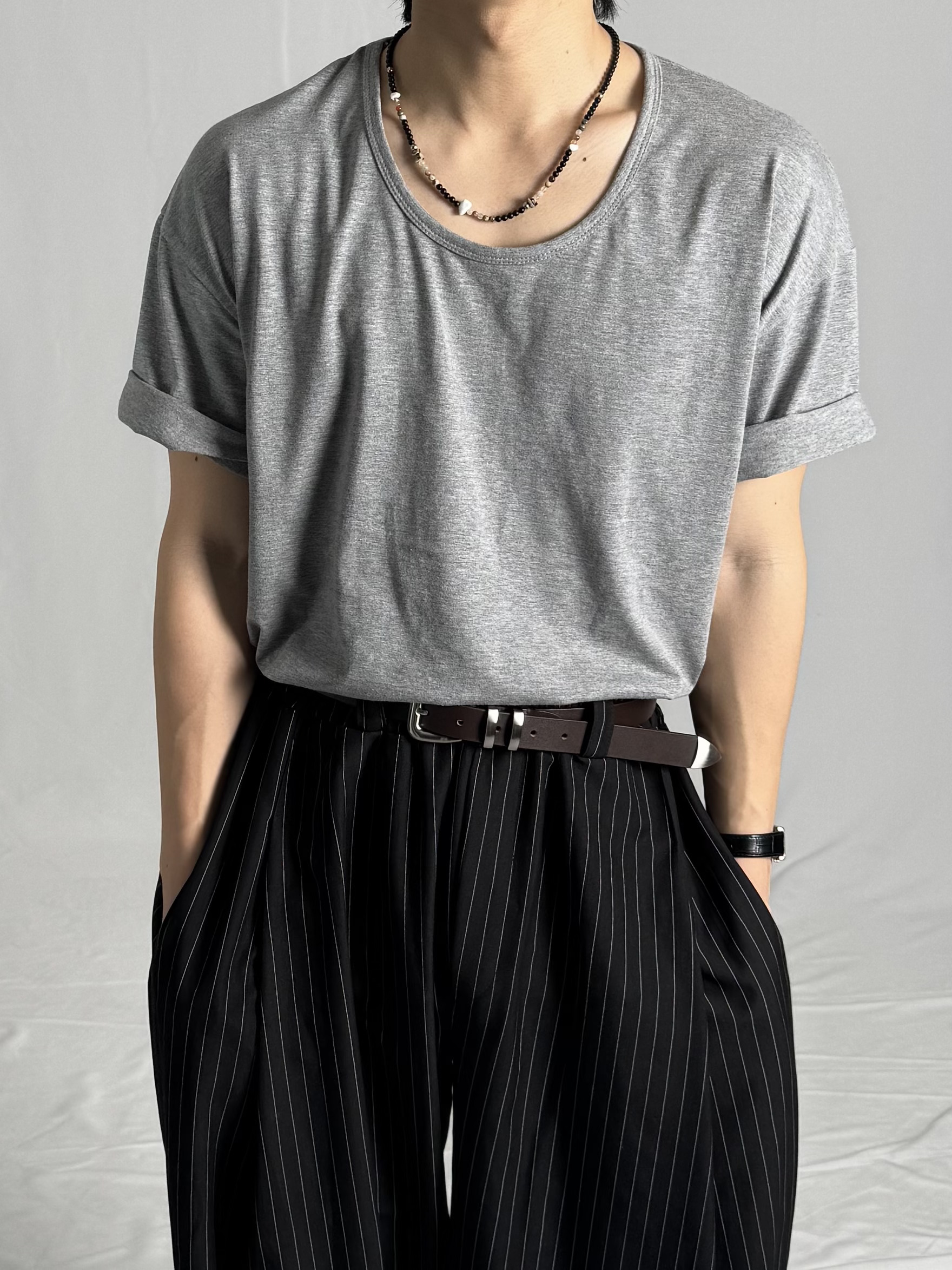 소프트 유넥 반팔티