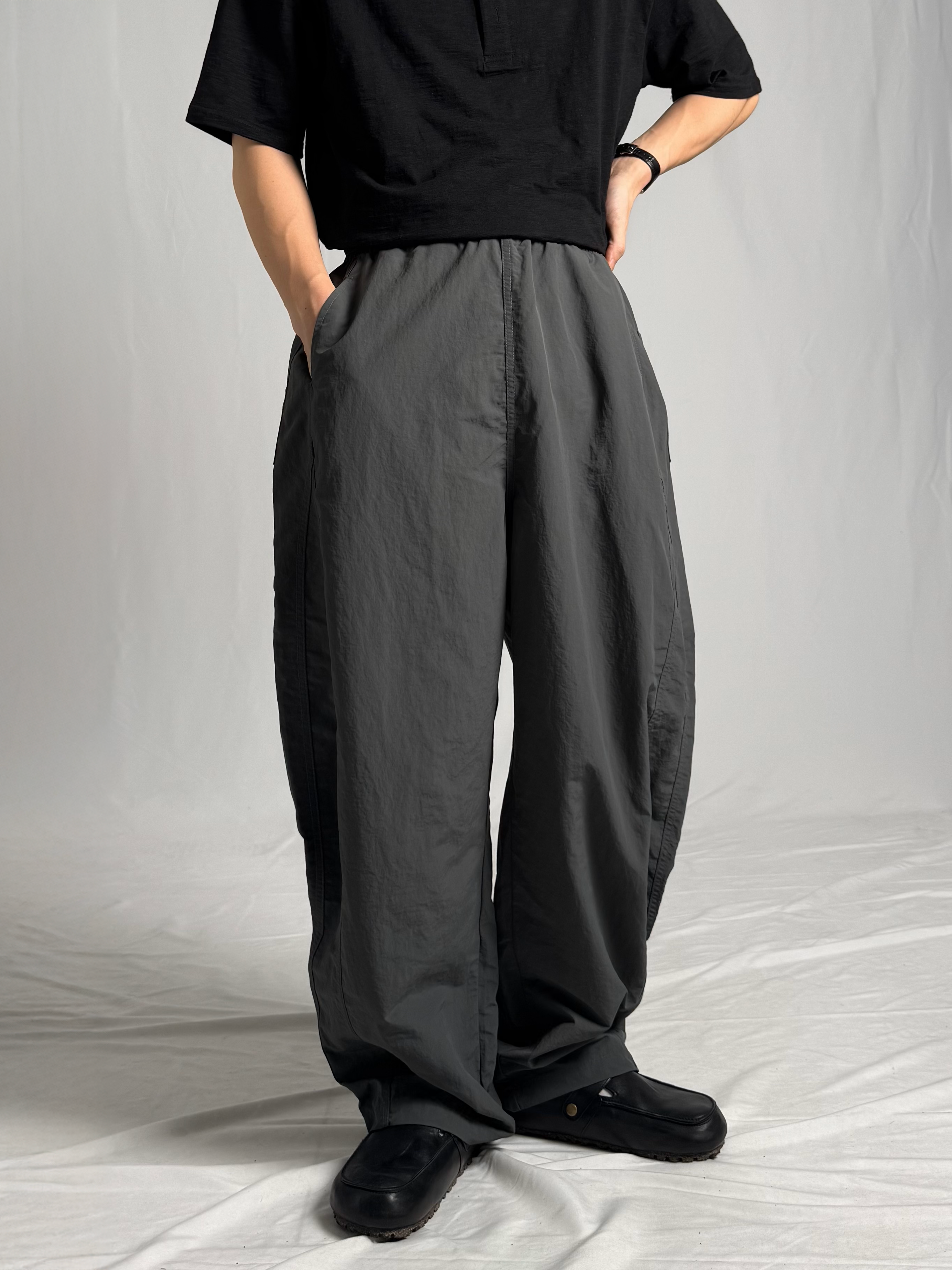 아워 벌룬 나일론 밴딩팬츠