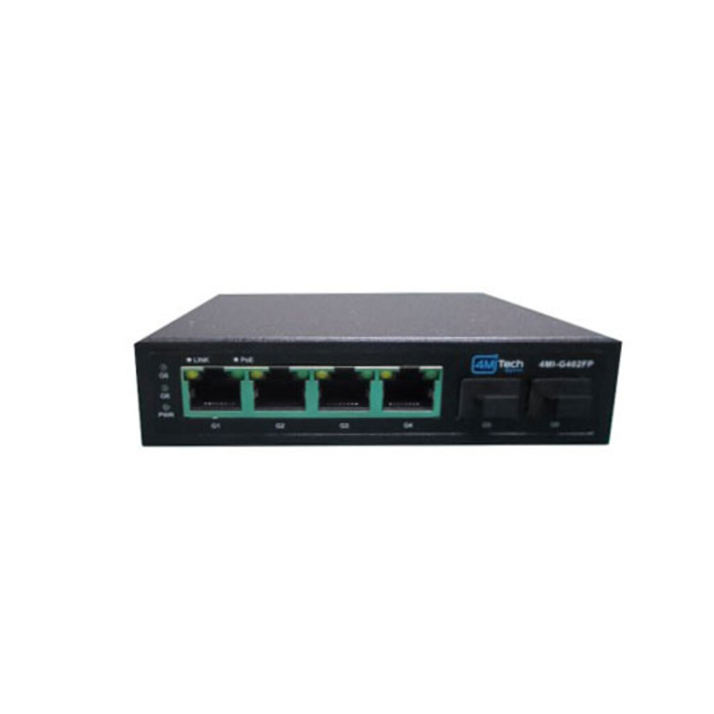4MITech 포엠아이텍 4port POE 스위치 4MI-G402FP 10/100/1000M PoE 4port+1G SFP 2Port 12G backplane bandwidth POE Power