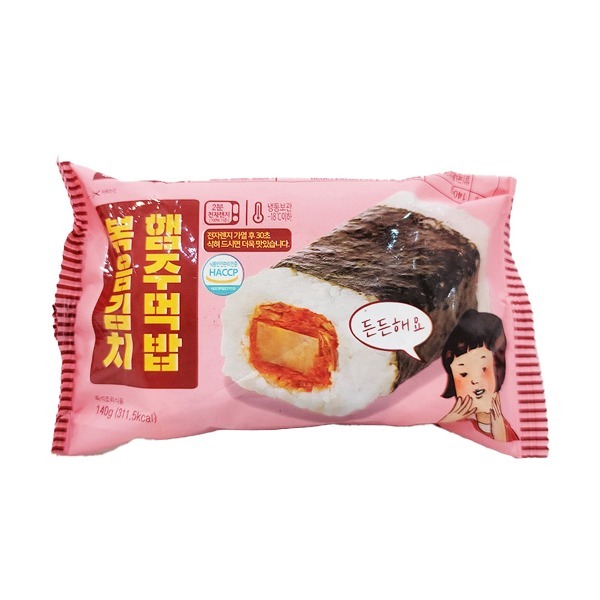 (냉동)찬푸드 볶음김치 햄주먹밥 140g (10개 단위판매)