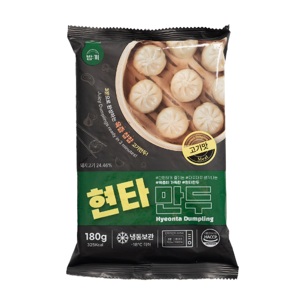 (냉동)육즙 챱챱 현타 만두  고기맛 180g (6개입)