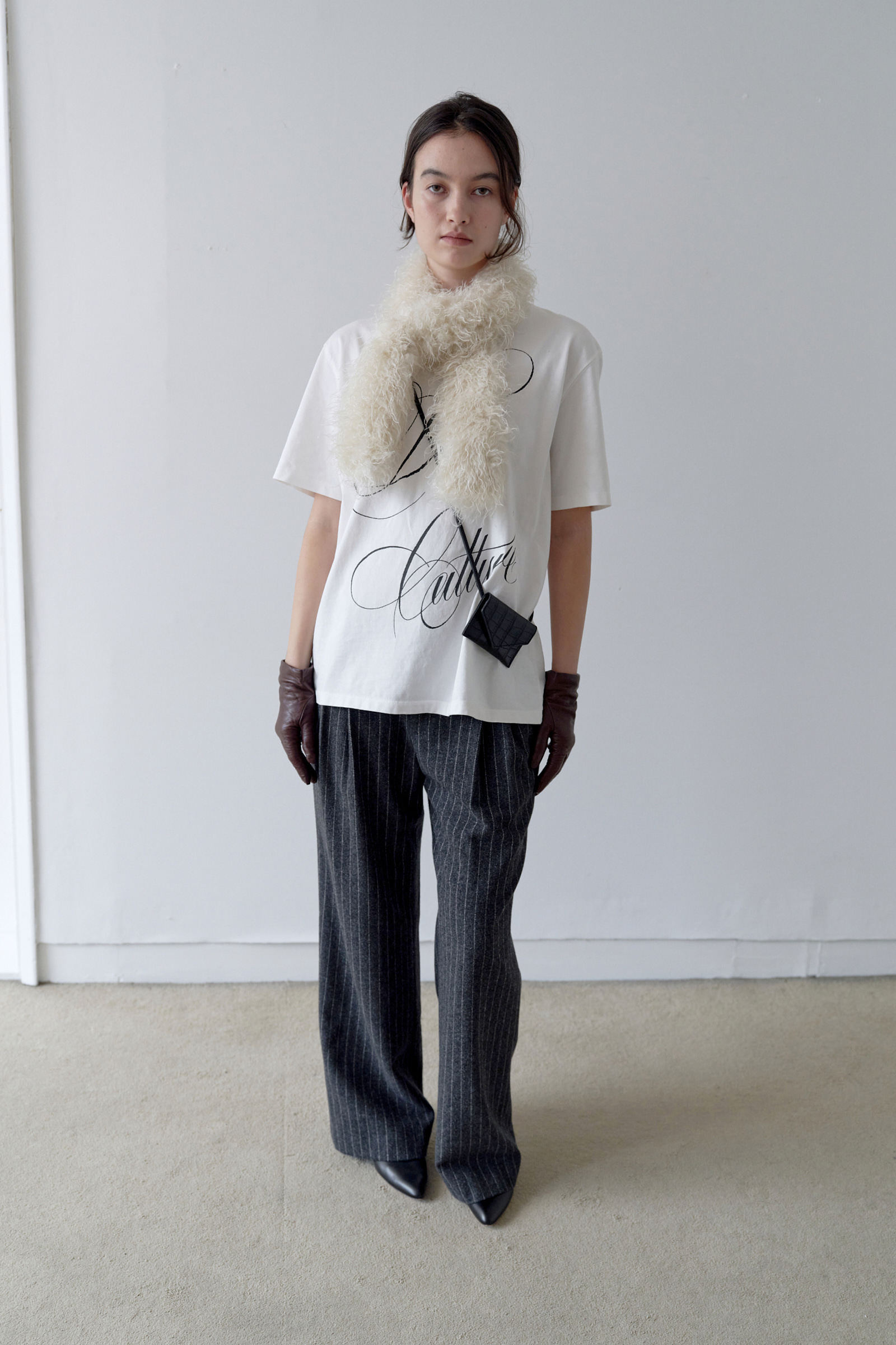 Kiva Fur Muffler Ivory - DERS