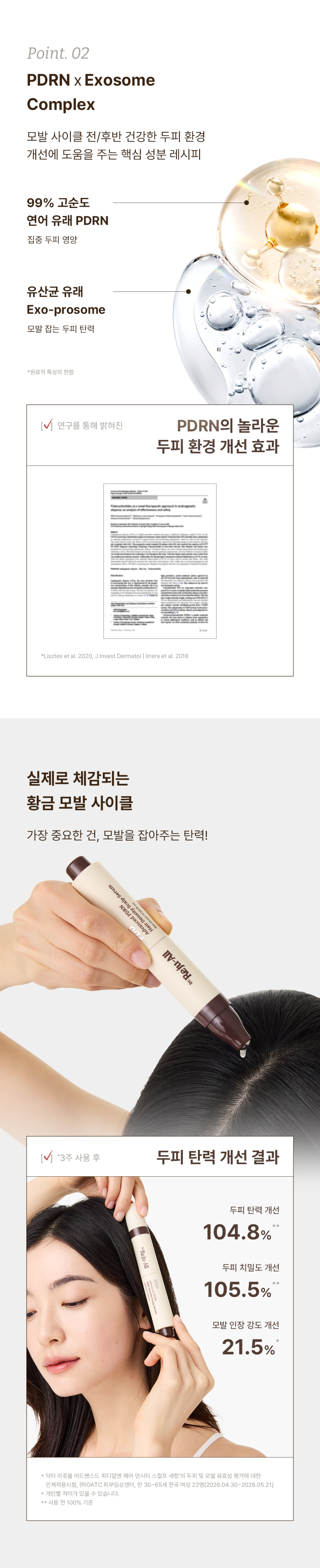 Korean pharmacy PDRN scalp serum hair density
