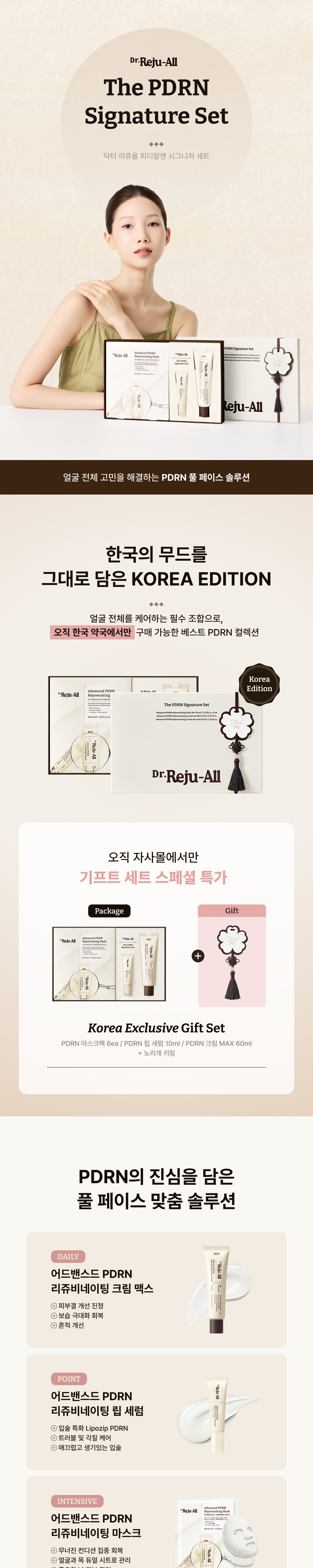 Korean pharmacy PDRN signature set ritual kit