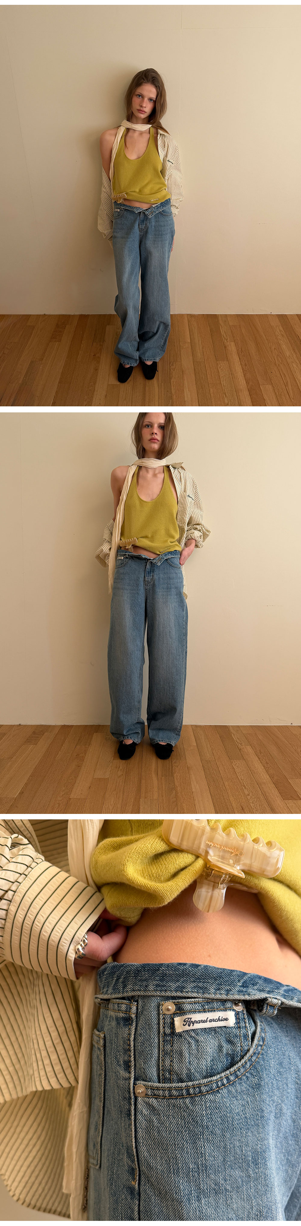 HAY WOOL HALTER LAYERED SLEEVELESS - RED - 2 COLORS OLIVE