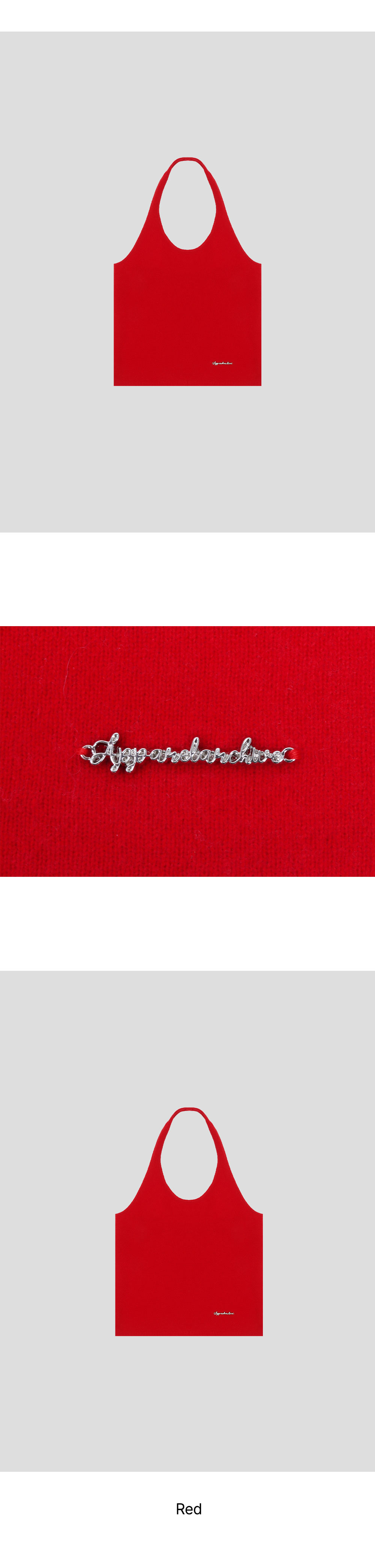HAY WOOL HALTER LAYERED SLEEVELESS - RED - 2 COLORS RED