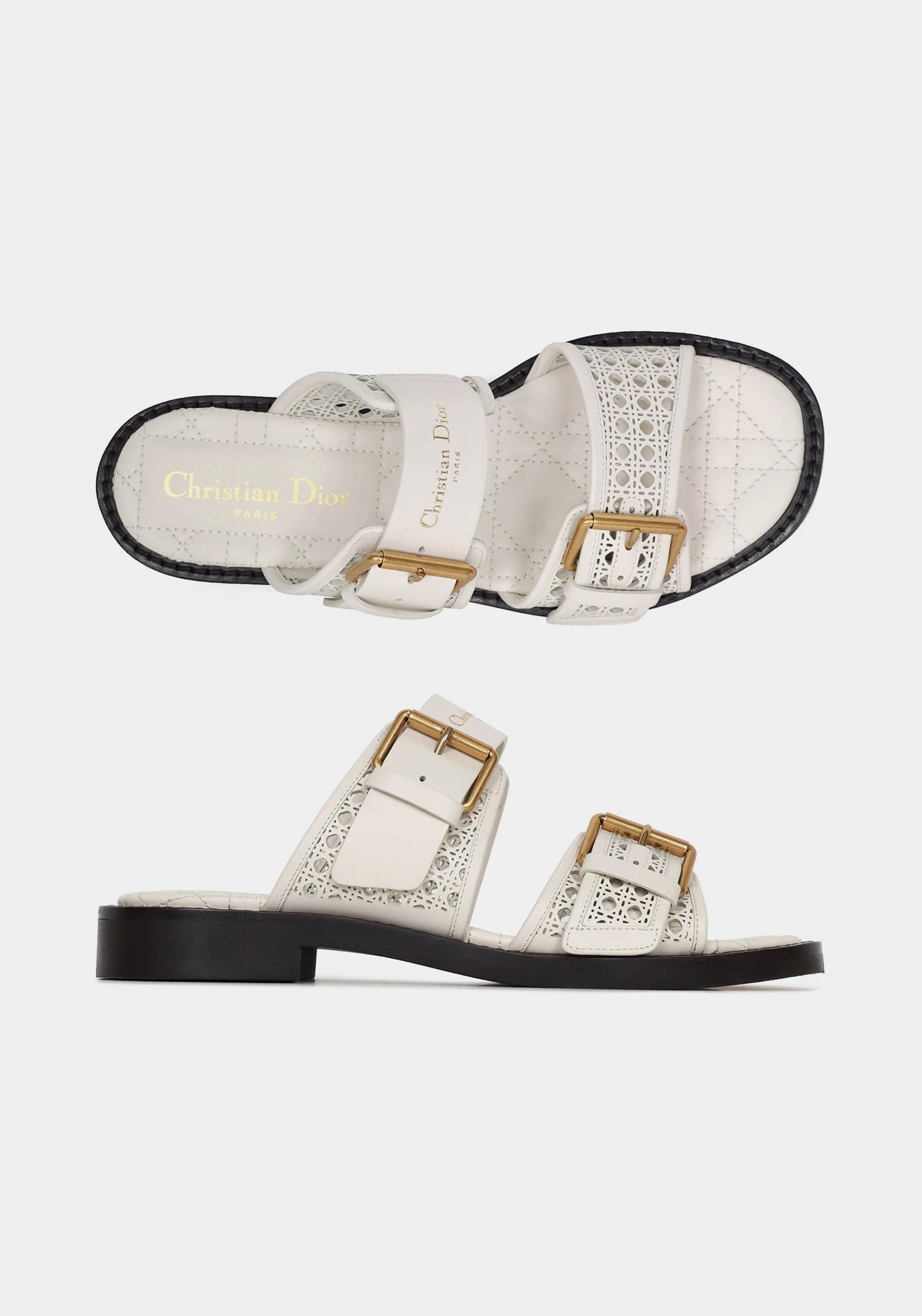 サンダル・ミュール DIOR 25SS Off-White D-AVENVE Slide Sandals KCO195MLC 03W 디올|25SS 오프화이트 D-AVENVE 슬라이드 샌들 KCO195MLC 03W