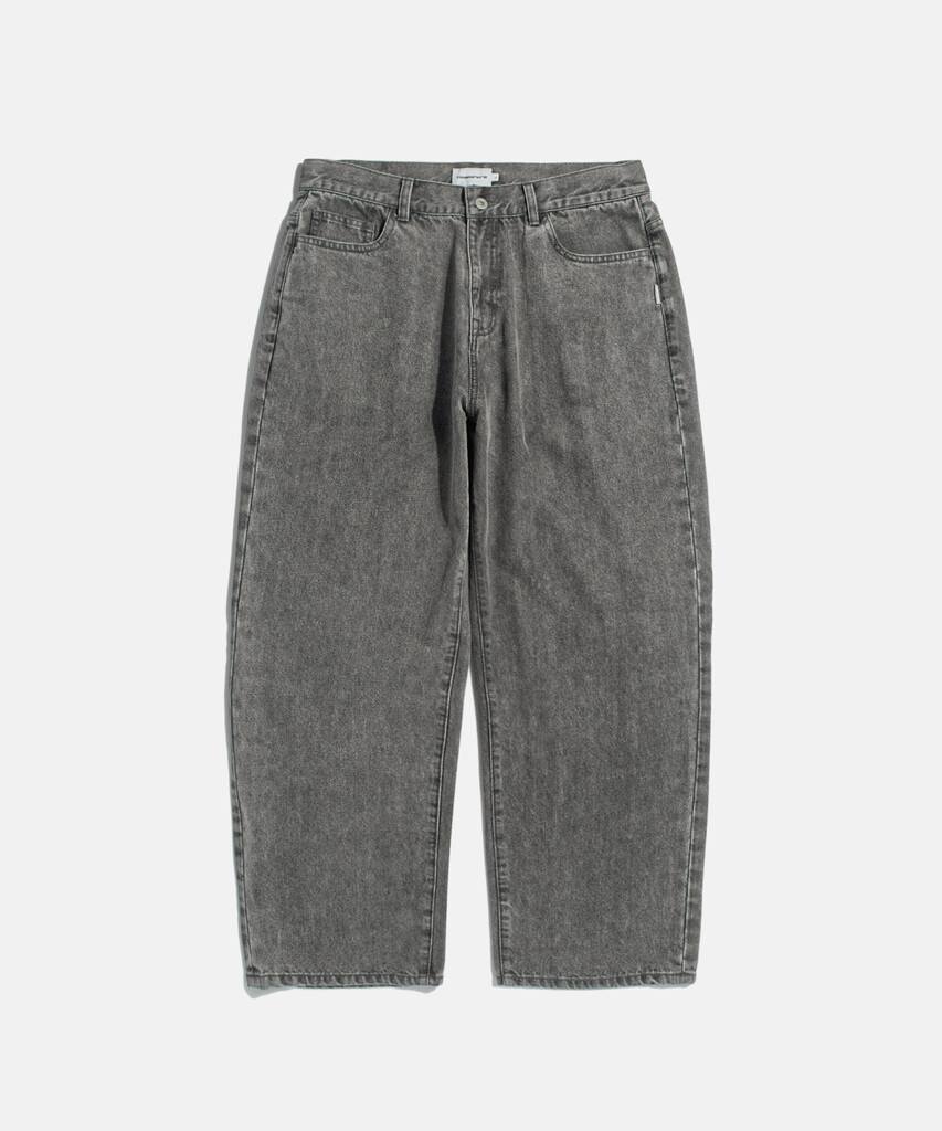 Espionage Cliff Relaxed Denim Pants Warm Grey