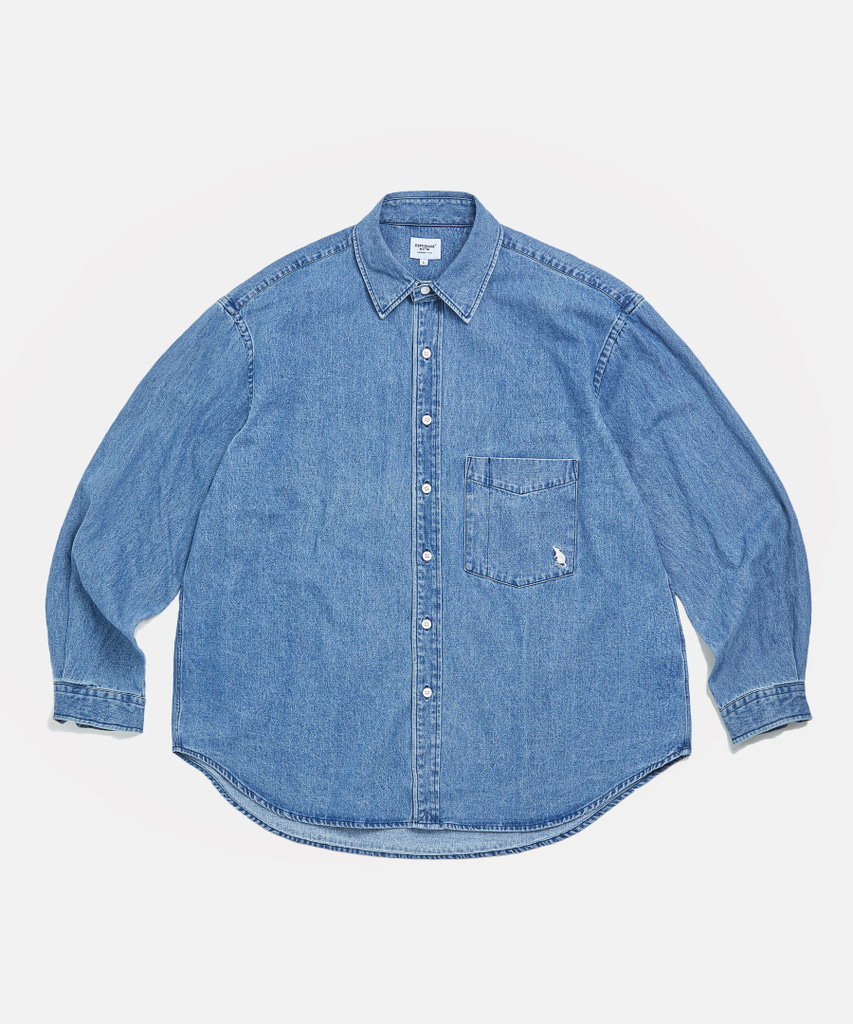 Denim Over Shirt Washed Indigo