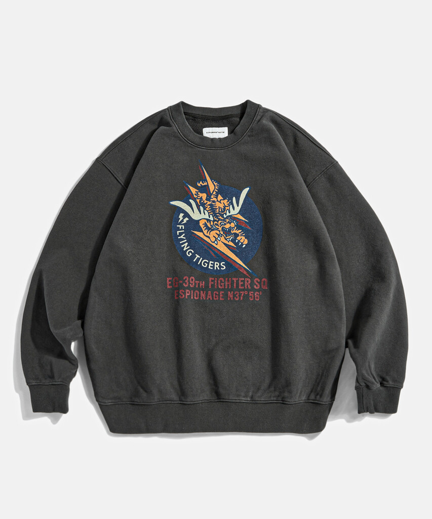 Flying Tigers Heavyweight Sweatshirt Vintage Black