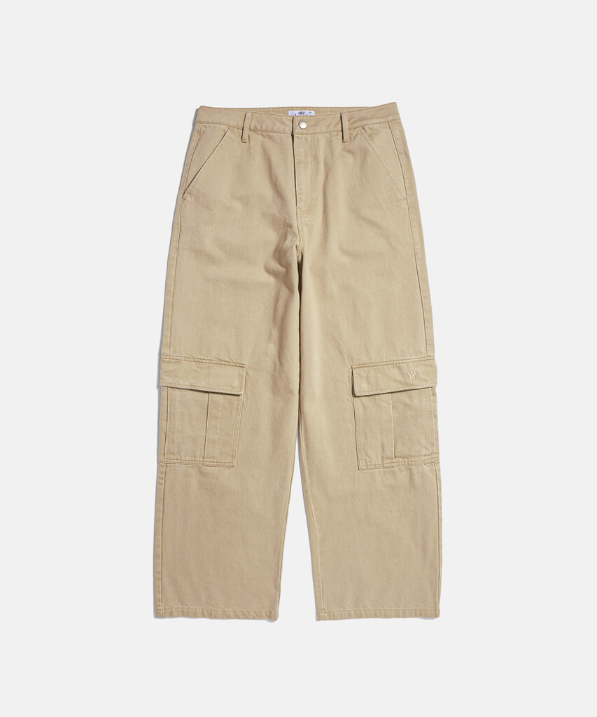 Espionage FD Washed Cargo Pants Beige