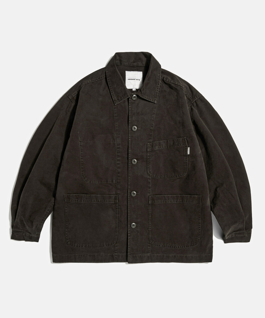 Espionage French Wide Work Jacket (Moleskin) Washed Mocha