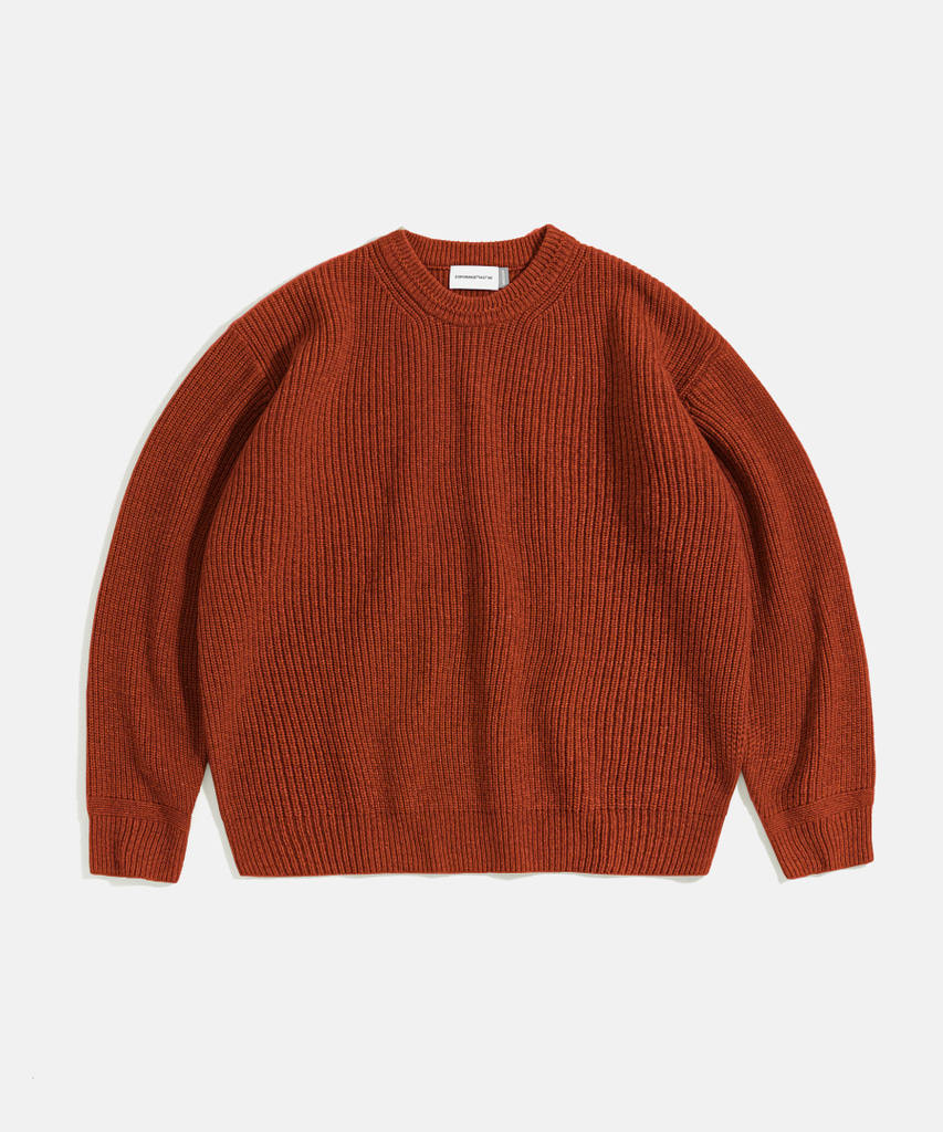 Espionage Miller Knit Sweater Burnt Orange