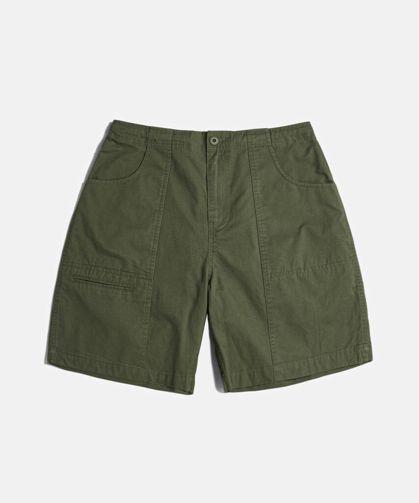 Espionage Washed Cotton Surf Shorts Olive