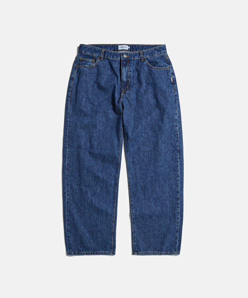 Espionage Cliff Relaxed Denim Pants Mid Indigo