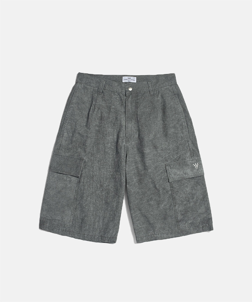 Espionage Vintage Washing Cargo Bermuda Pants Charcoal