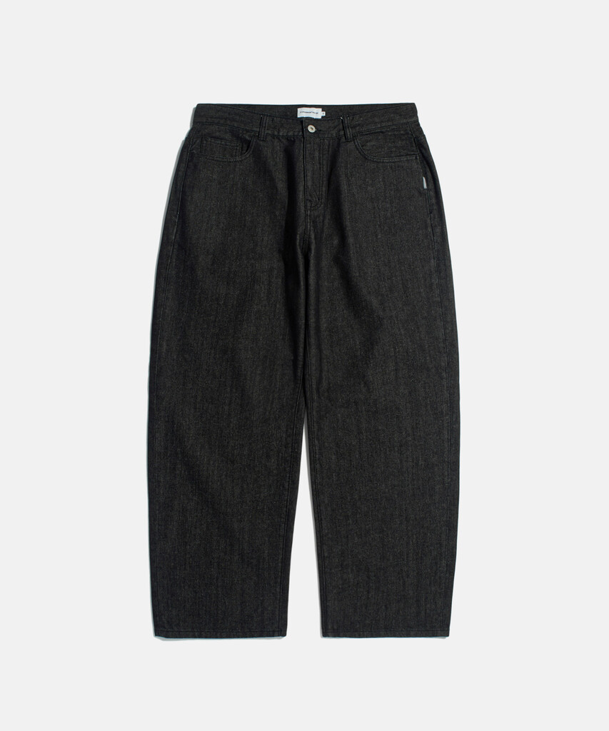 Espionage Cliff Relaxed Denim Pants Black