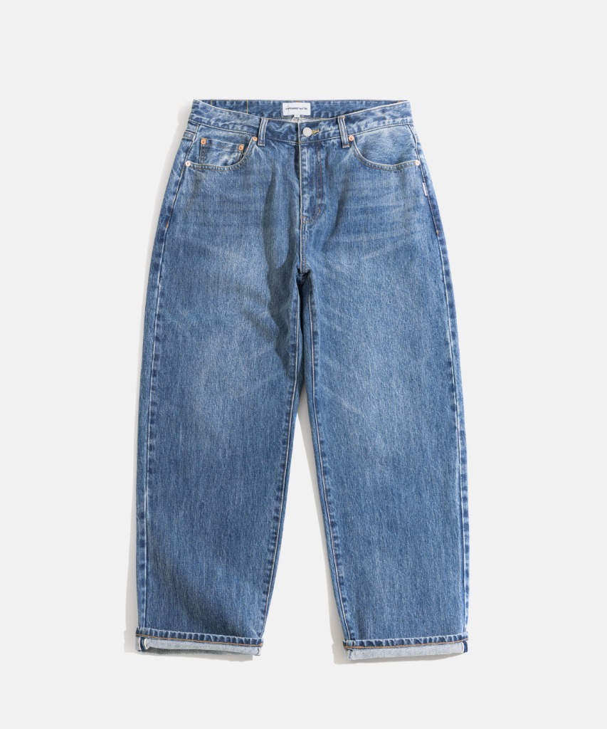 Espionage Selvedge Relaxed Denim Pants Faded Indigo