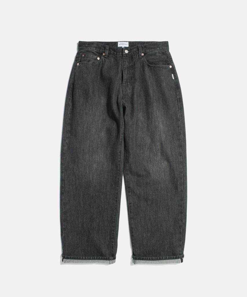 Espionage Selvedge Relaxed Denim Pants Faded Black