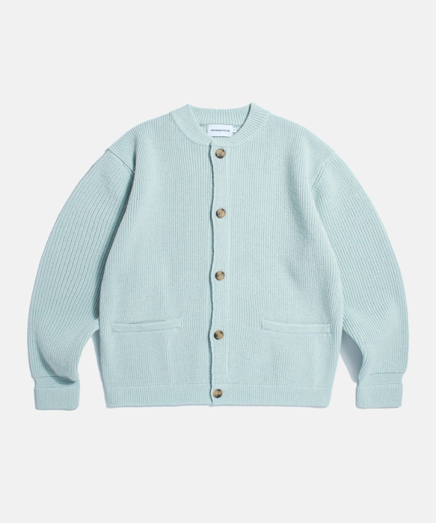 Espionage Miller Heavyweight Cardigan Powder Blue