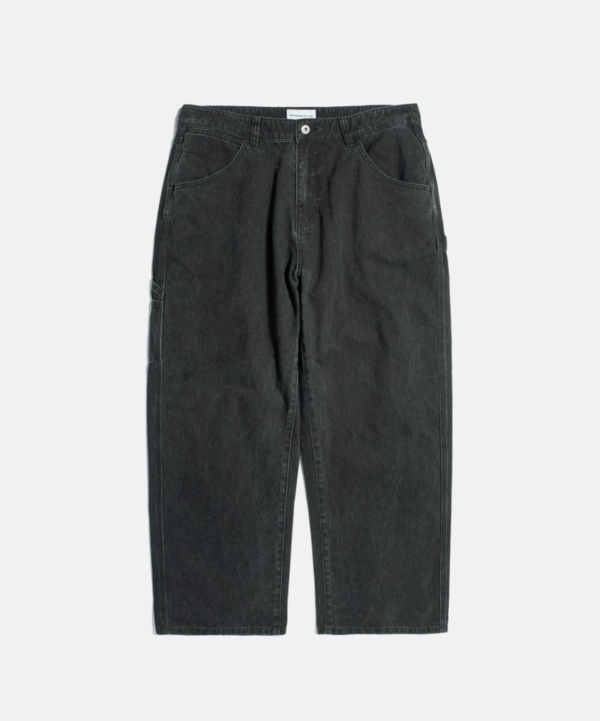 Espionage Vintage Cotton Painter Pants Washed Black