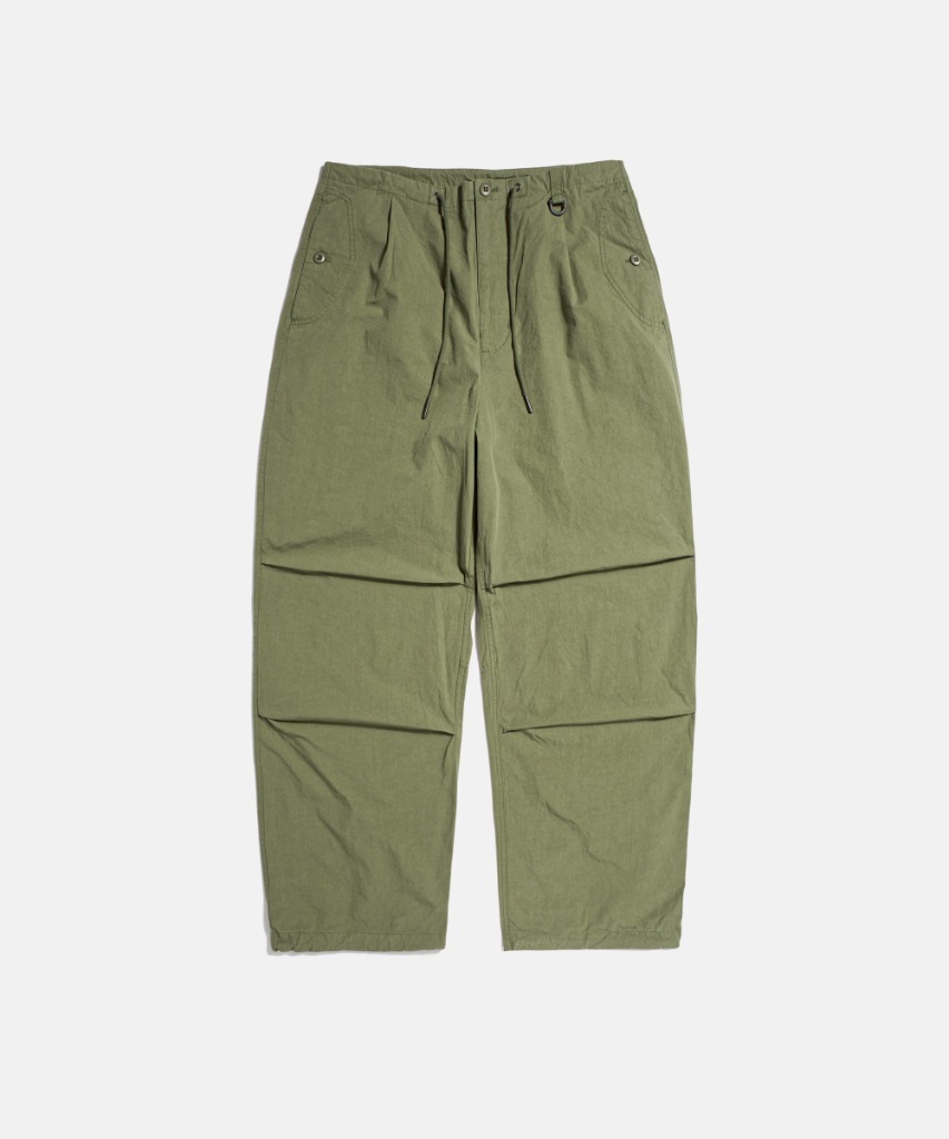 Espionage Pleated Wide Army Pants Light Olive