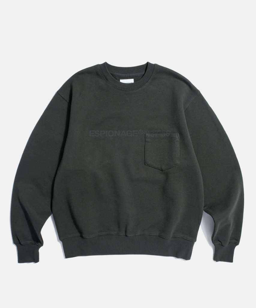 Faded Logo Pocket VTG Sweatshirt Vintage Black