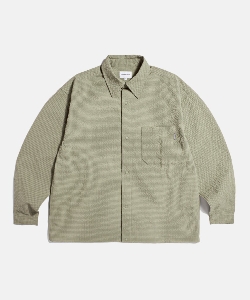 Espionage Grid Seersucker Outer Shirt