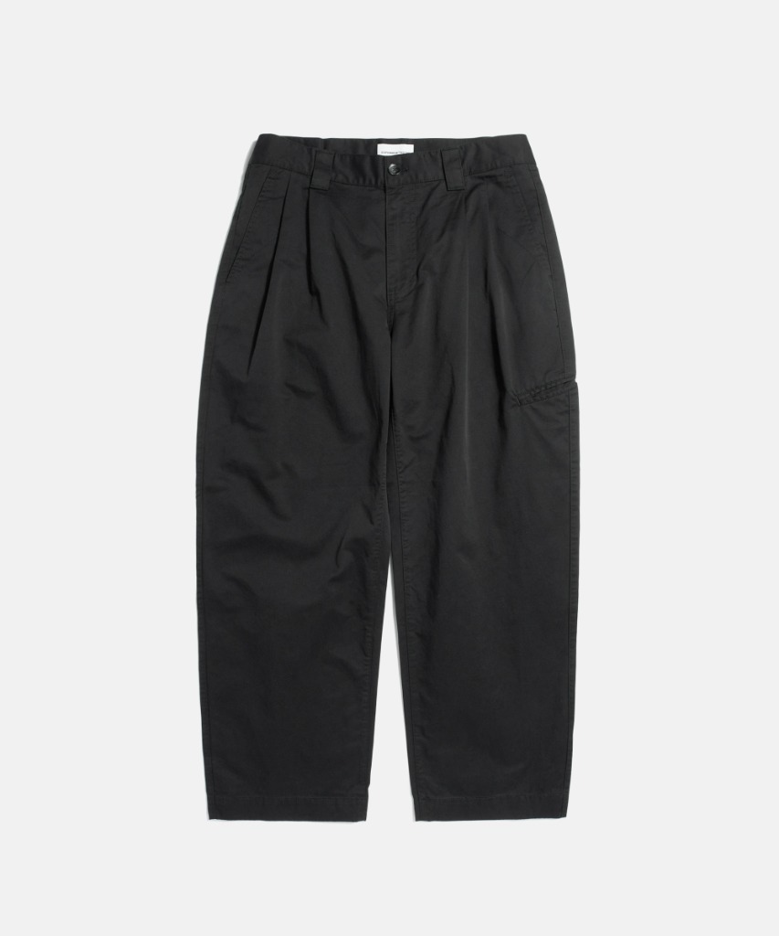 Espionage 2 Pleats Light Chino Pants Black