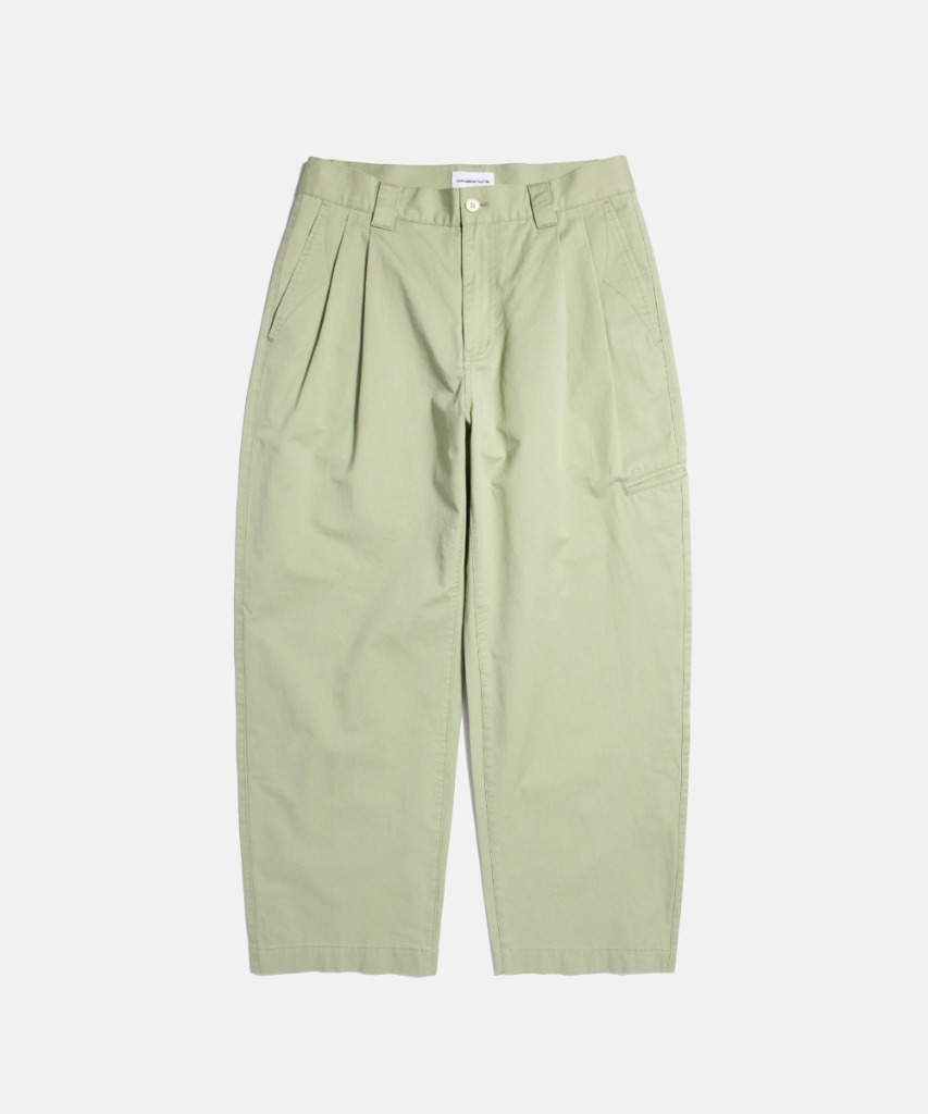Espionage 2 Pleats Light Chino Pants Khaki Beige