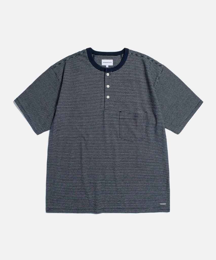 Espionage Micro Stripe Henley Tee