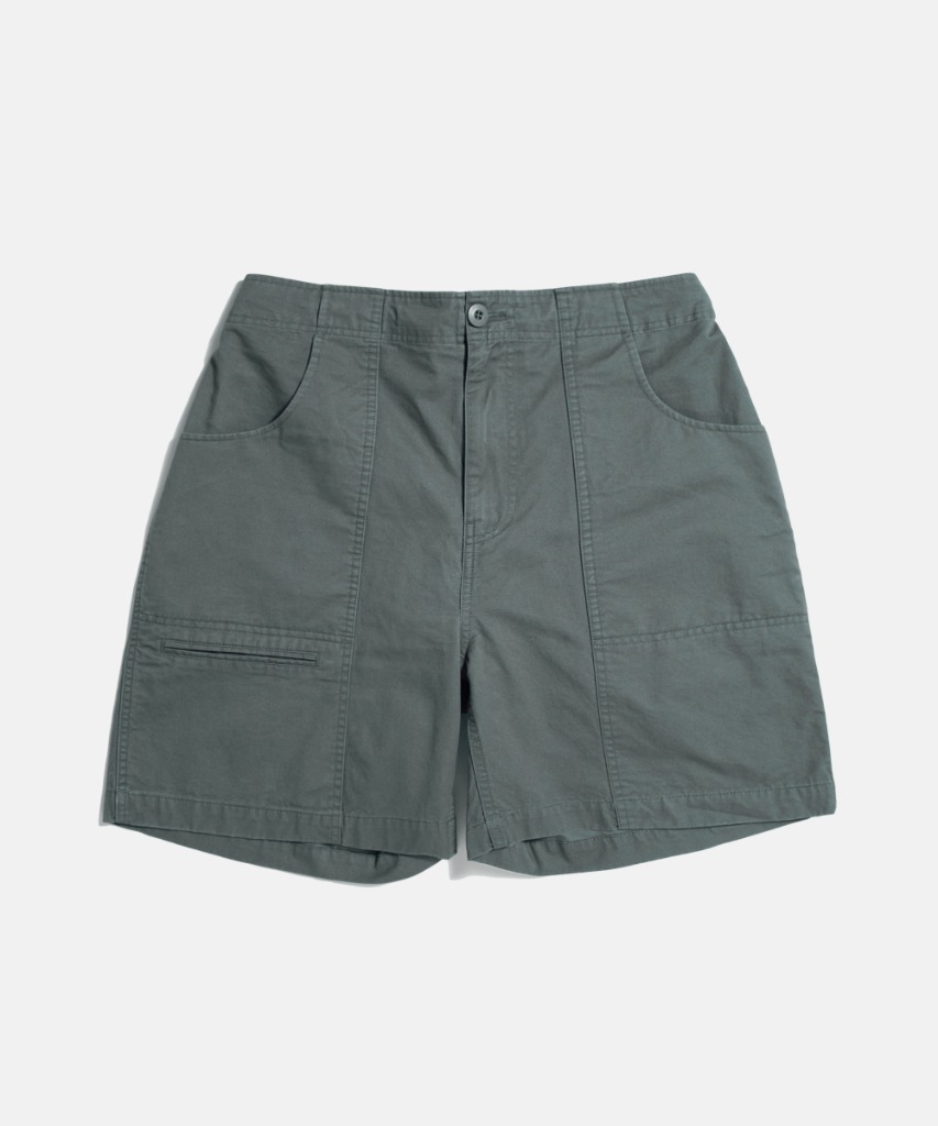 Espionage Washed Cotton Surf Shorts Dove Grey