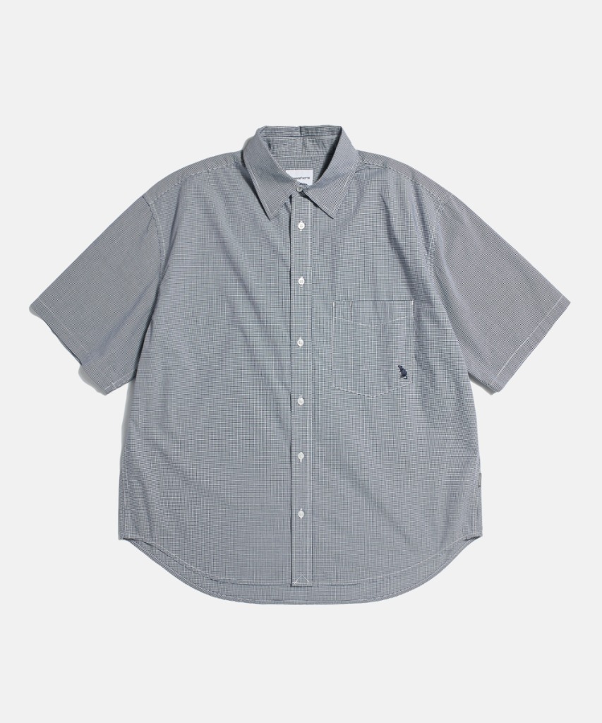 Small Gingham S/S Over Shirt Navy