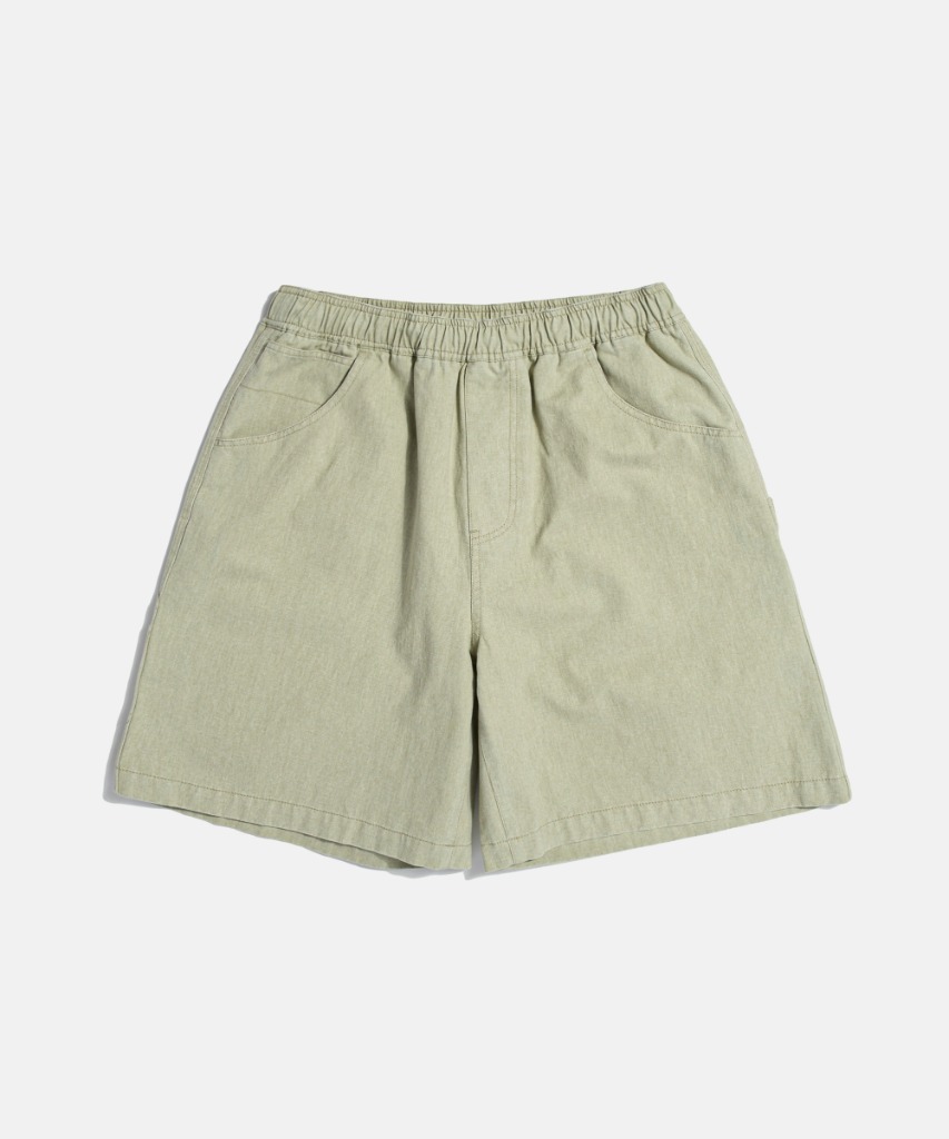 Espionage Vintage Cotton Painter Shorts Bone Beige