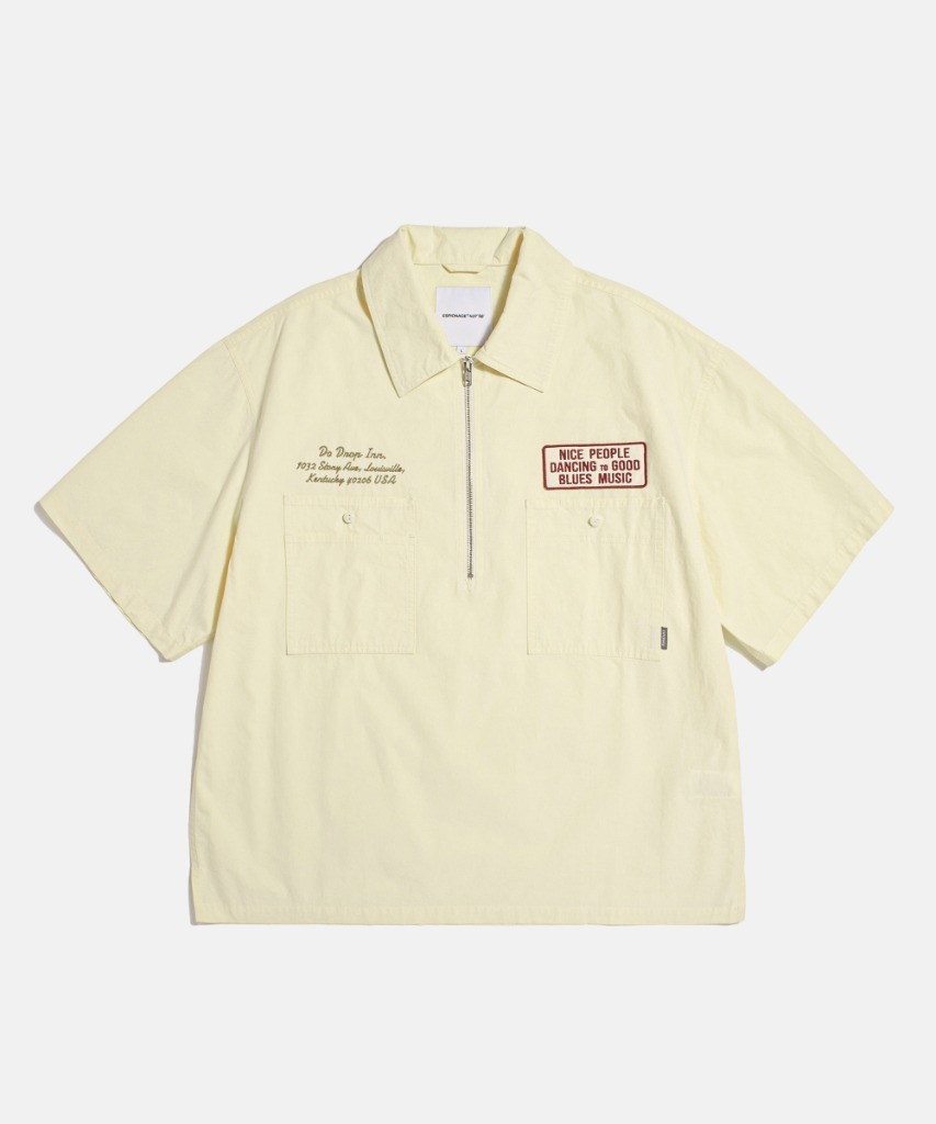 Espionage Blues Music Half Zip Work Shirt