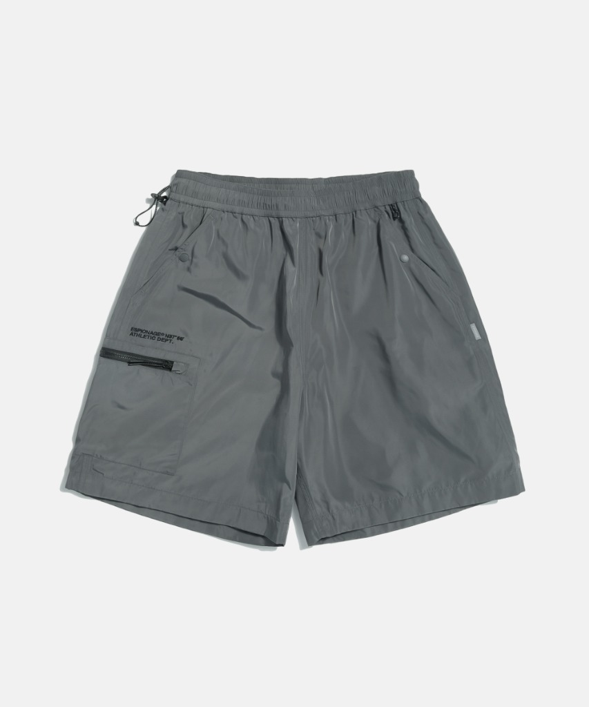 Espionage Athletic Track Shorts Grey
