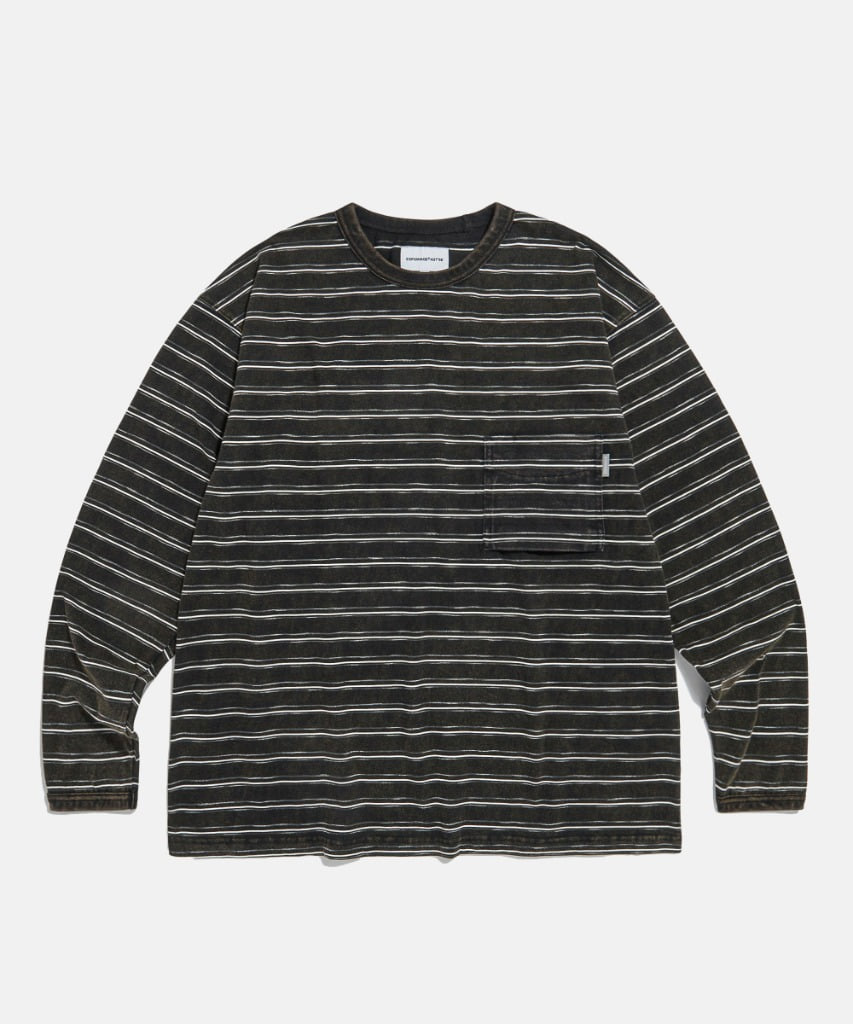 Vintage Washed Border L/S Tee Black