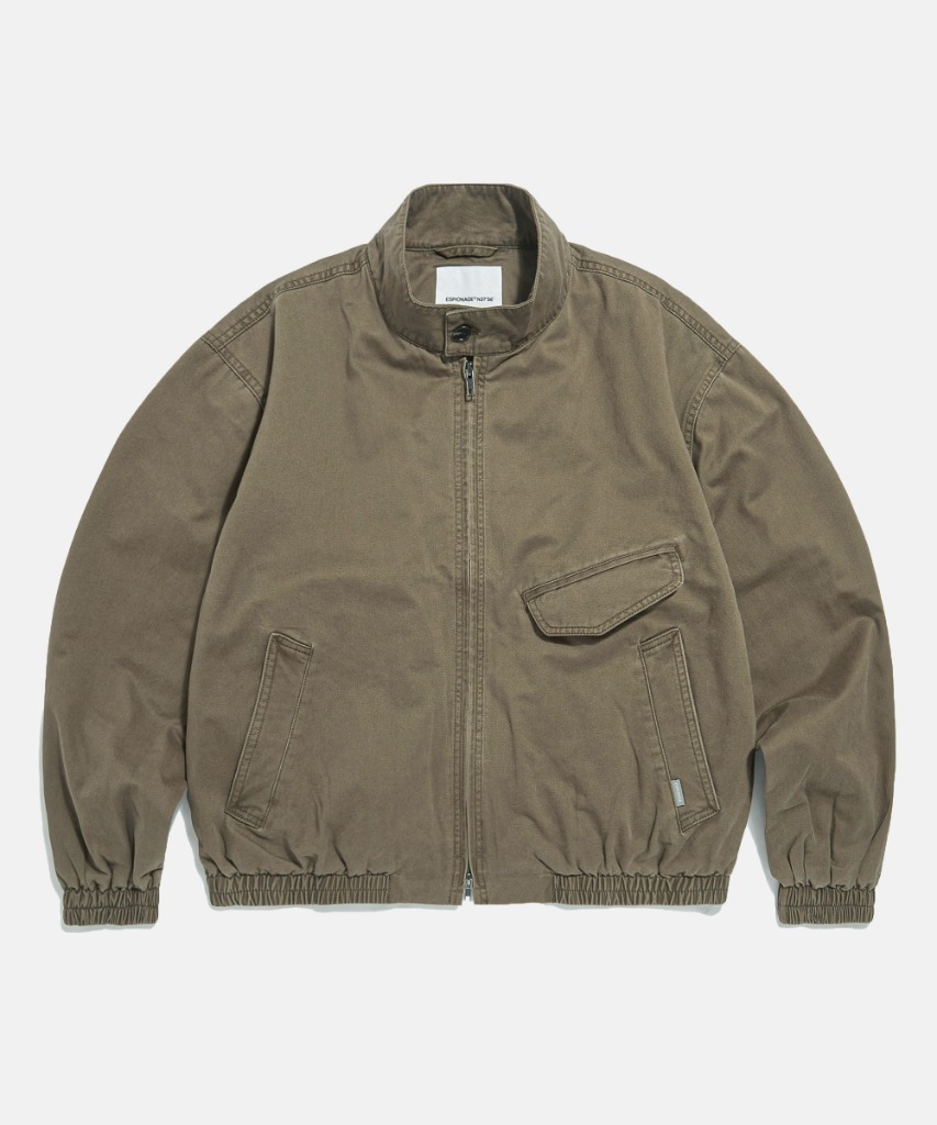 Washed Cotton Harrington Jacket Mocha
